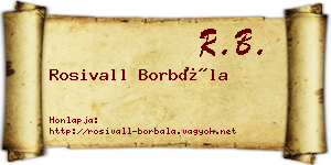 Rosivall Borbála névjegykártya